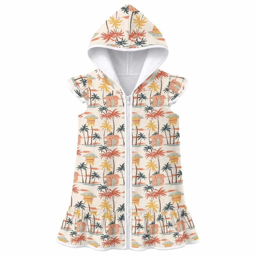 Beach Shack Girl's Hooded Beach Cover-Up