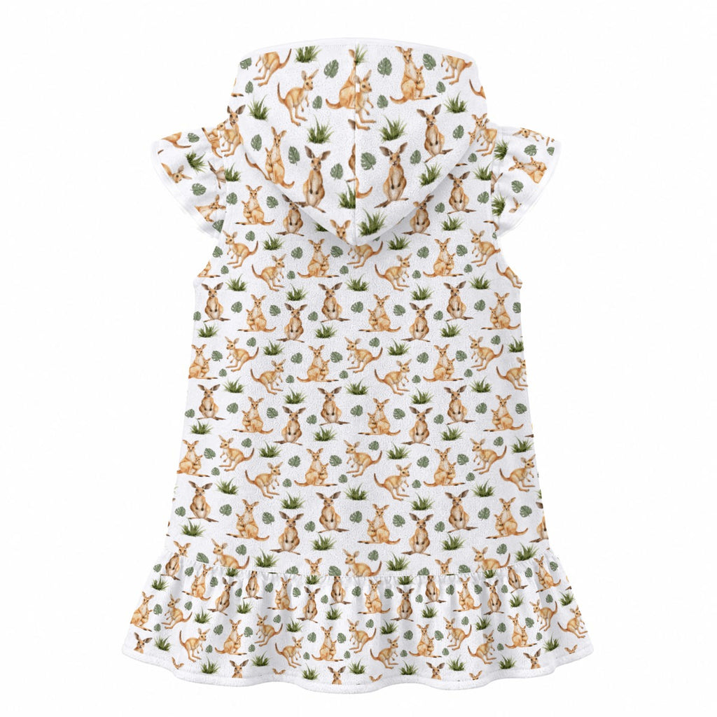 Kangaroos Girl's Hooded Beach Cover-Up