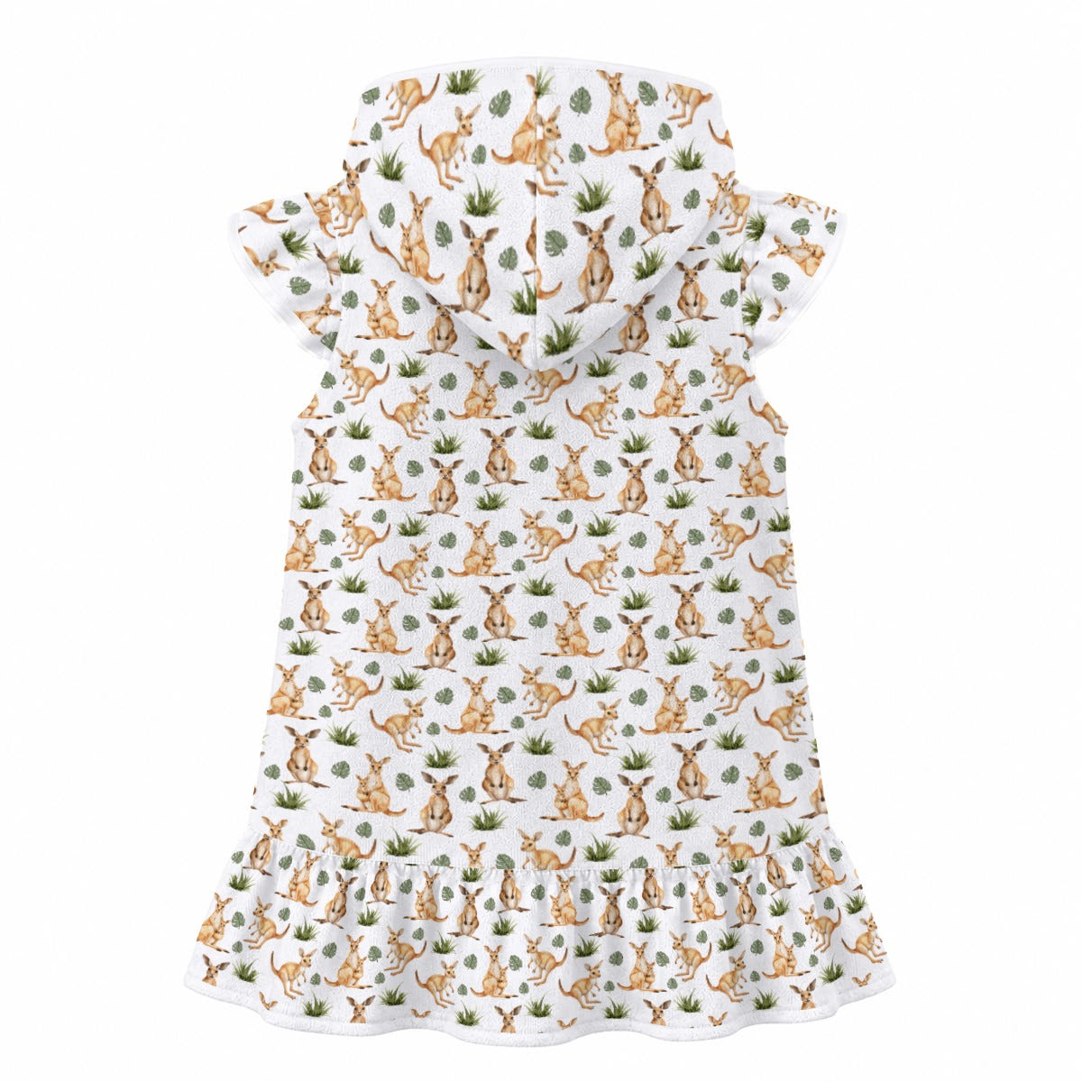 Kangaroos Girl's Hooded Beach Cover-Up