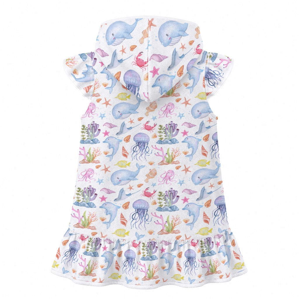 Under The Sea Girl's Hooded Beach Cover-Up