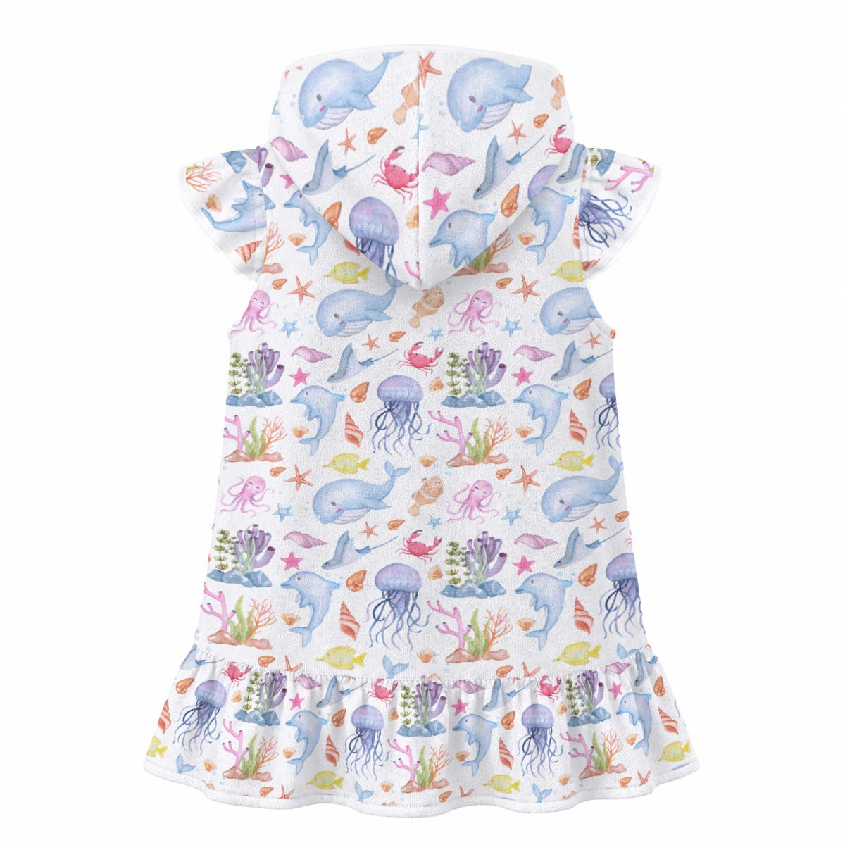 Under The Sea Girl's Hooded Beach Cover-Up