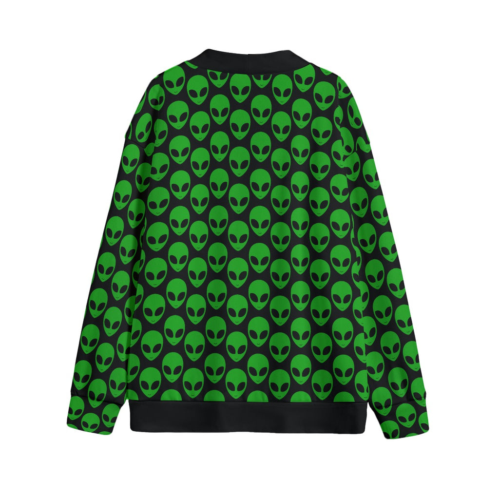 Aliens Unisex V-neck Cardigan With Button Closure