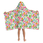 Bright Painted Tropical Kids Wrap Hooded Towel Poncho