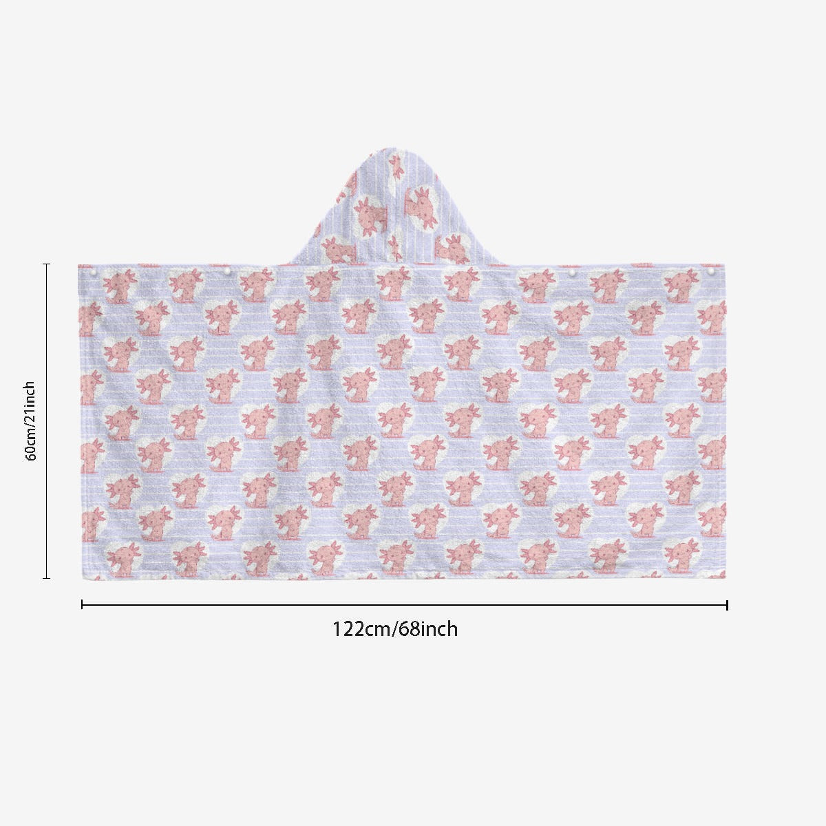 Axolotl Love Kids Wrap Hooded Towel Poncho