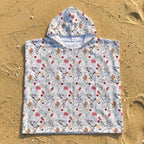 Australian Plants And Animals Kid's Hooded Towel Poncho