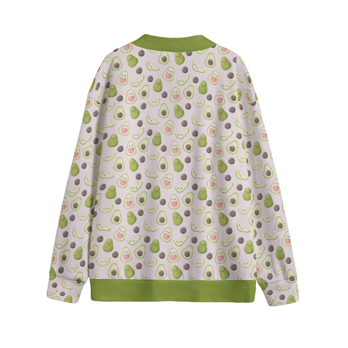 Avocado Love Unisex V-neck Cardigan With Button Closure