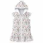 Birds Of A Feather Girl's Hooded Beach Cover-Up