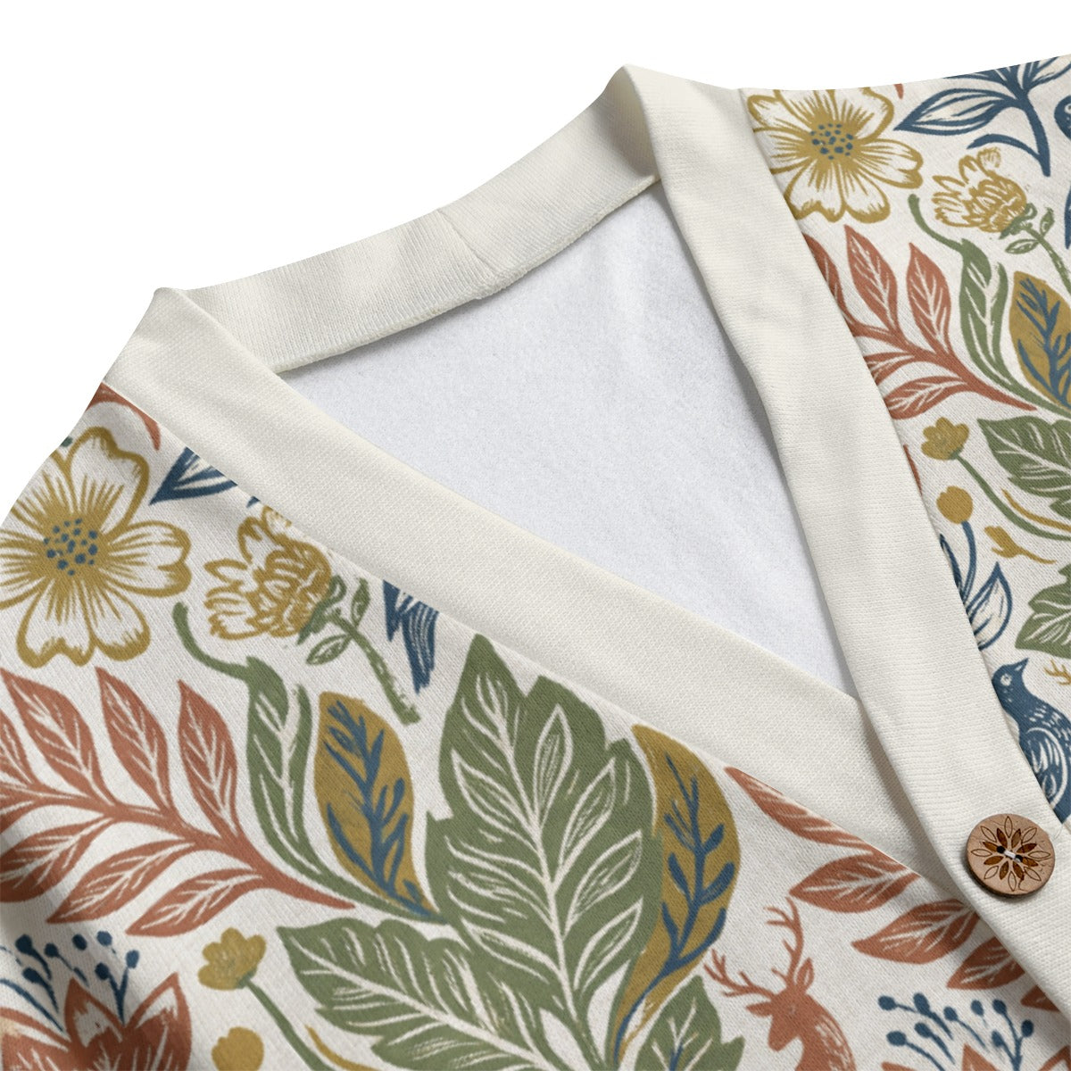 Wild And Free Unisex V-neck Cardigan With Button Closure
