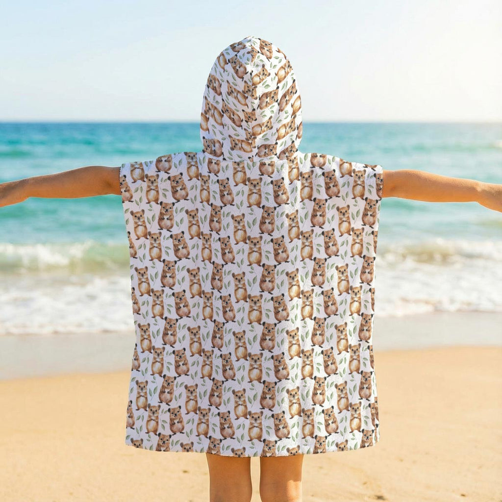 Quokkas Kid's Hooded Towel Poncho