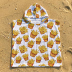 French Fries Kid's Hooded Towel Poncho
