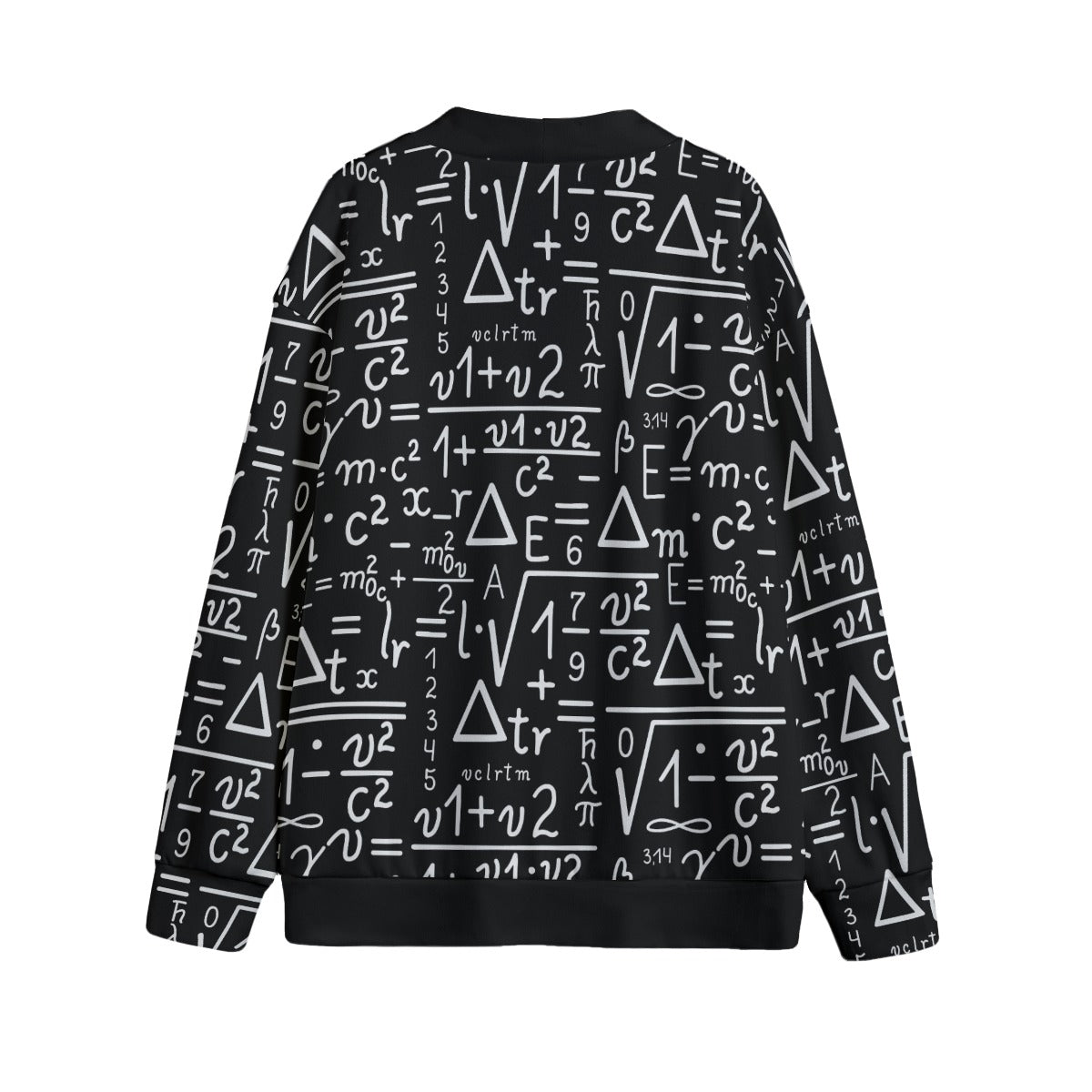 Mathematics Unisex V-neck Cardigan With Button Closure