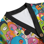Trippy Trees Unisex V-neck Cardigan With Button Closure