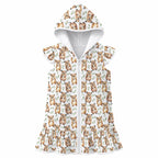 Quokkas Girl's Hooded Beach Cover-Up