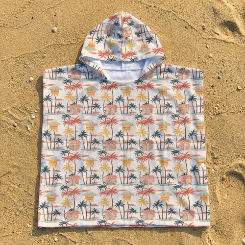 Beach Shack Kid's Hooded Towel Poncho Kids Hooded Towel Poncho Printed Offshore Surf