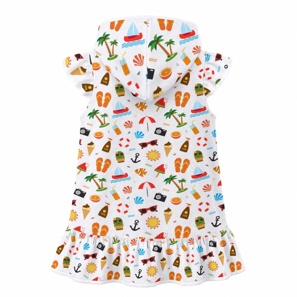 Beach Time Girl's Hooded Beach Cover-Up