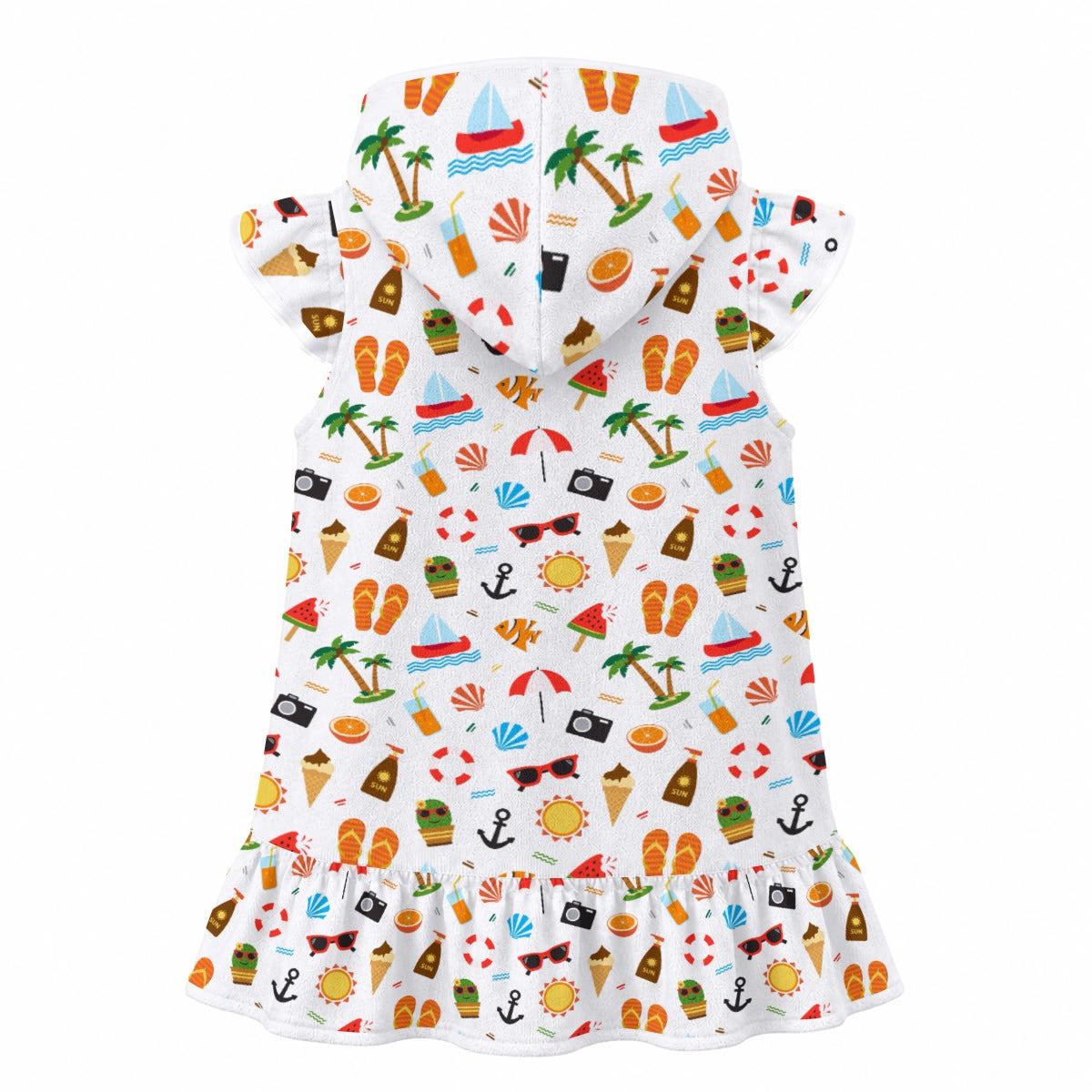 Beach Time Girl's Hooded Beach Cover-Up