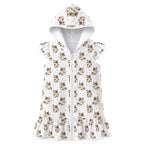Cheeky Cats Girl's Hooded Beach Cover-Up