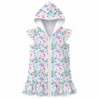 Mermaid World Girl's Hooded Beach Cover-Up