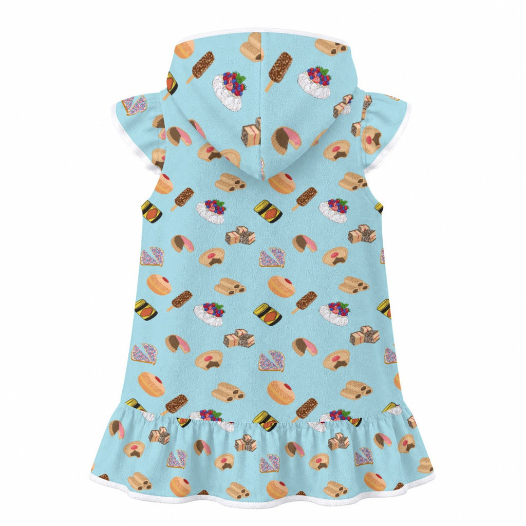 Classic Aussie Food Icons Girl's Hooded Beach Cover-Up