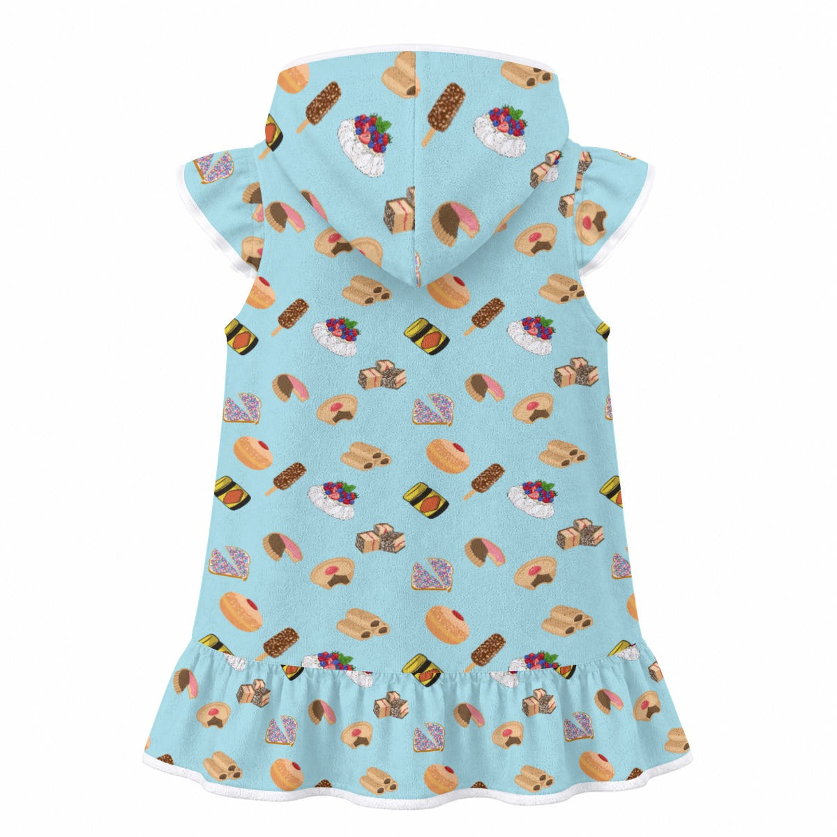 Classic Aussie Food Icons Girl's Hooded Beach Cover-Up