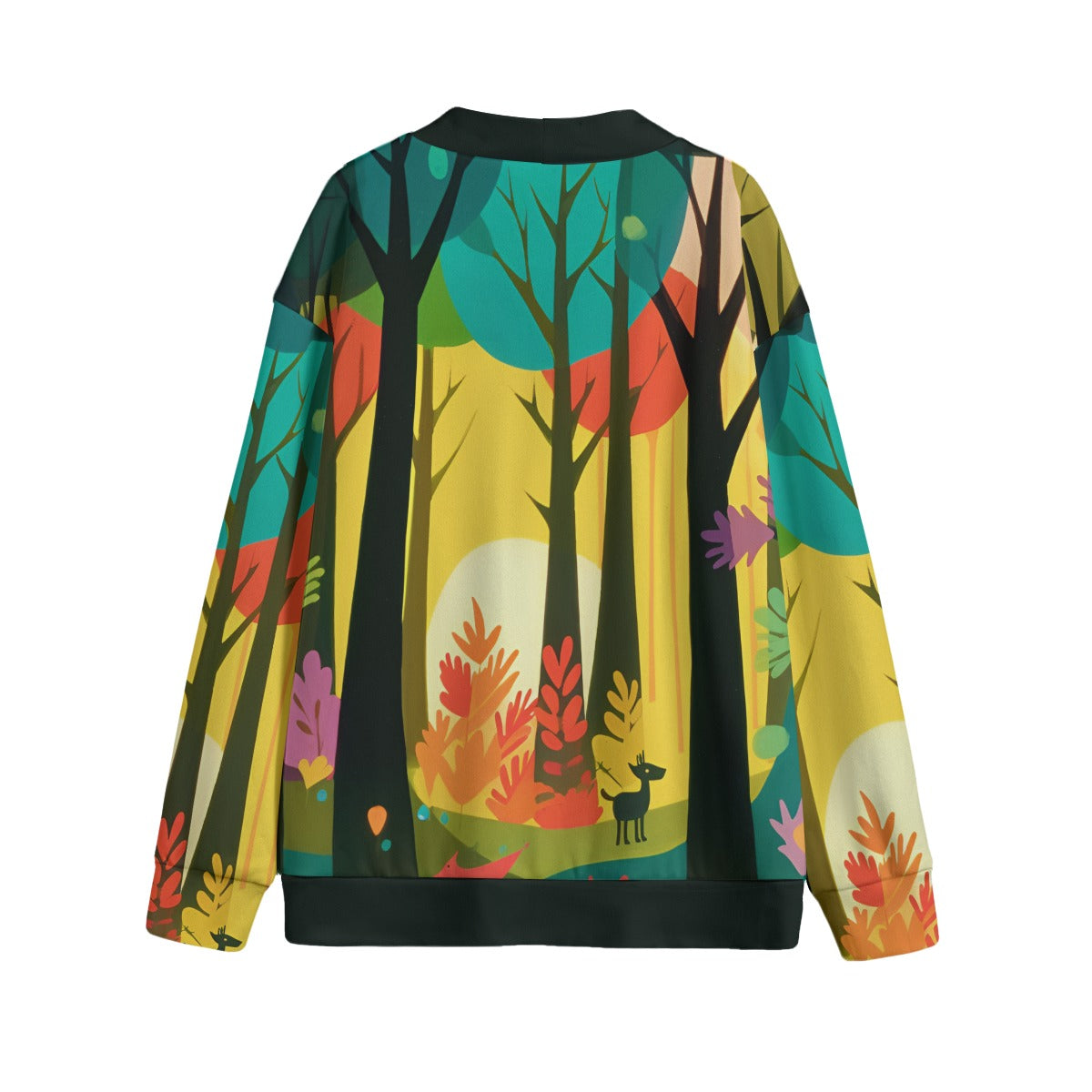 Into The Woods Unisex V-neck Cardigan With Button Closure