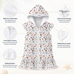 Birds Of A Feather Girl's Hooded Beach Cover-Up
