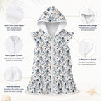 Astronauts And Rockets Girl's Hooded Beach Cover-Up