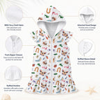 Cute Bugs Girl's Hooded Beach Cover-Up