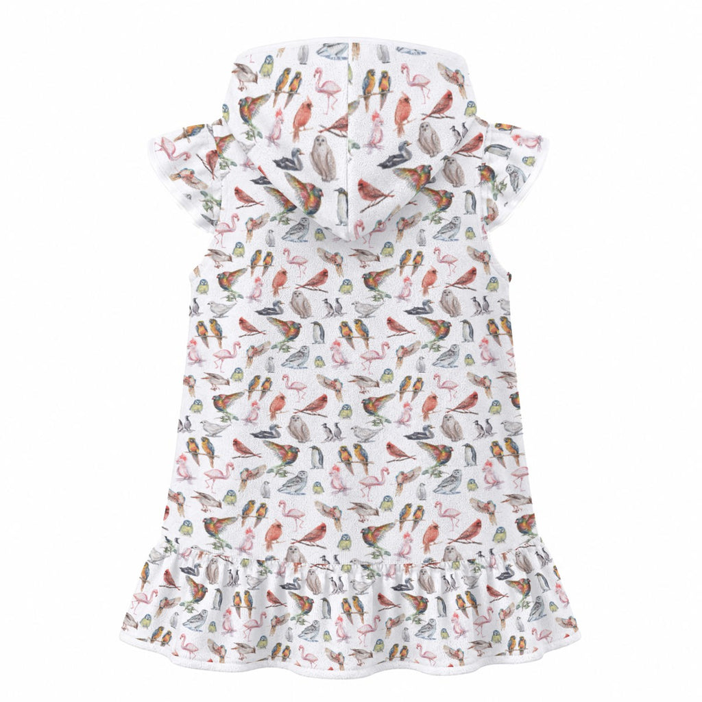 Birds Of A Feather Girl's Hooded Beach Cover-Up