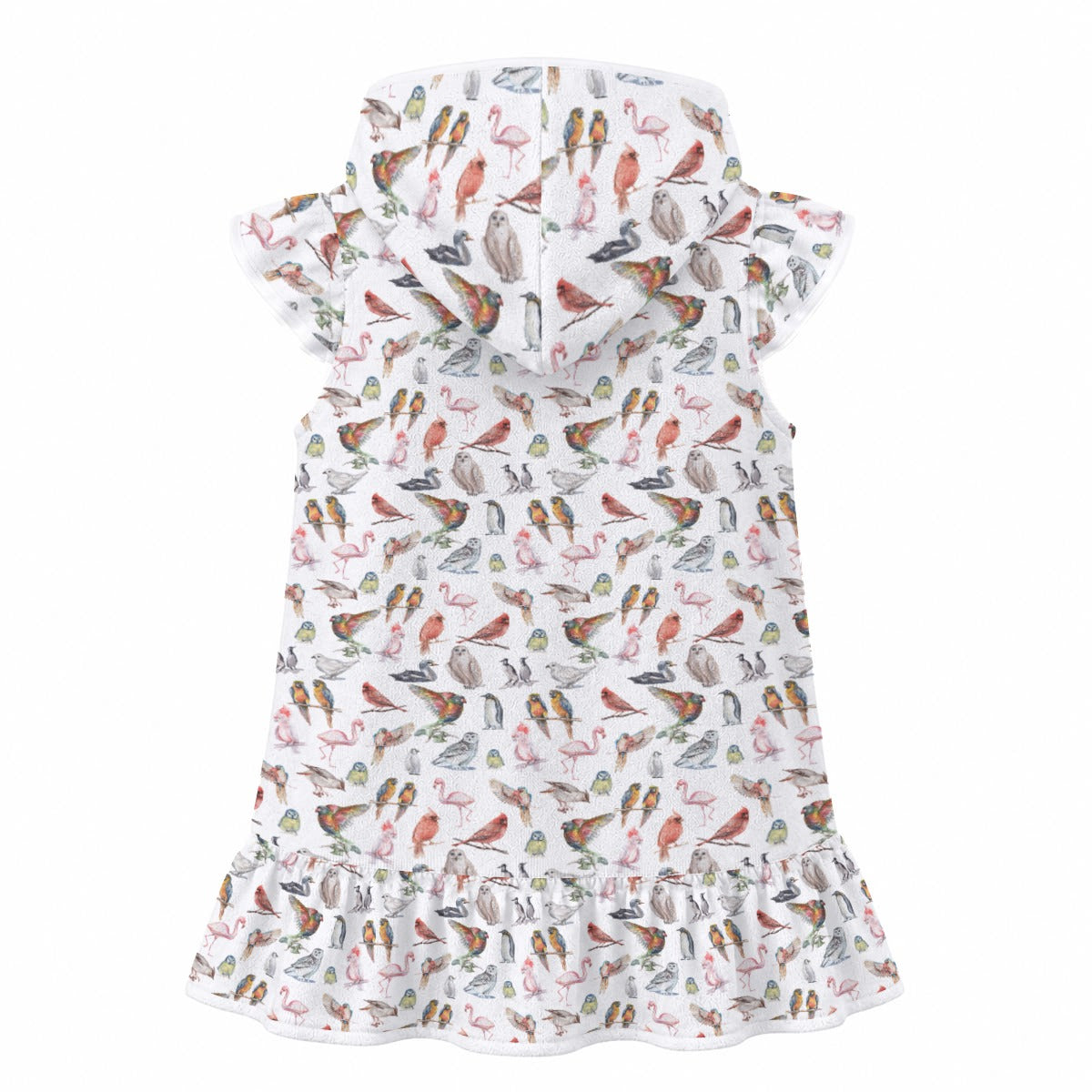 Birds Of A Feather Girl's Hooded Beach Cover-Up