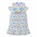 Abstract Cute Flowers Girl's Hooded Beach Cover-Up