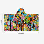 Trippy Trees Kid's Wrap Hooded Towel Poncho