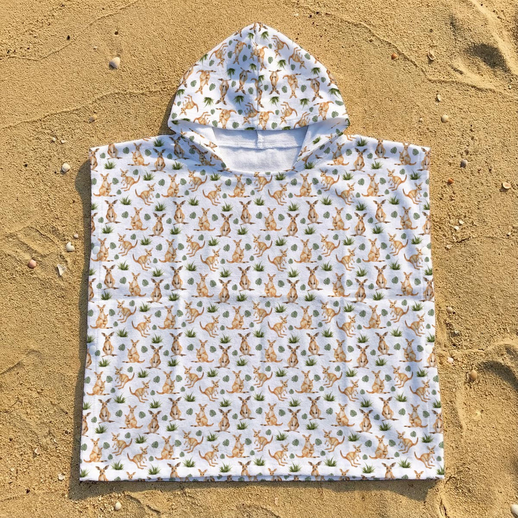 Kangaroos Kid's Hooded Towel Poncho