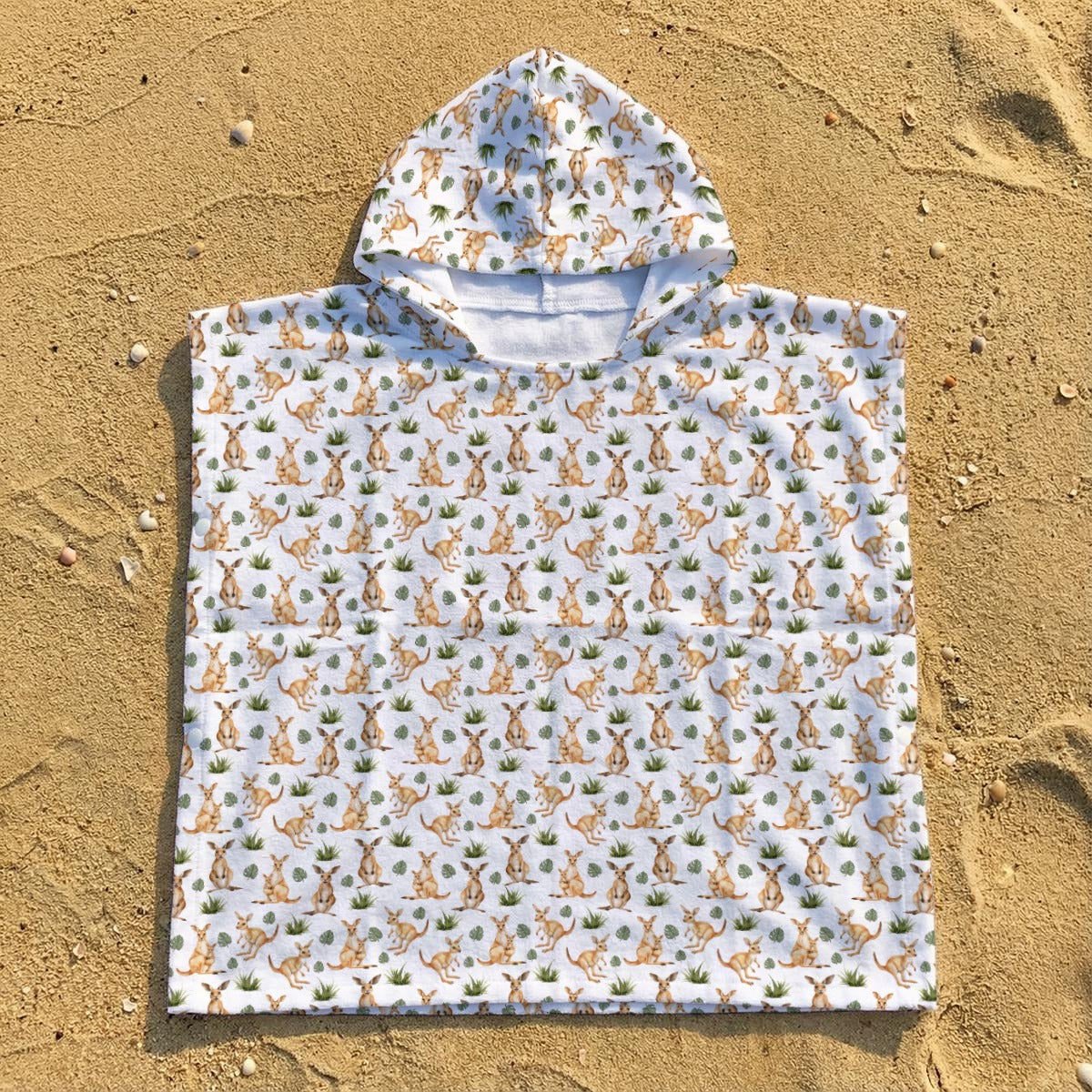Kangaroos Kid's Hooded Towel Poncho
