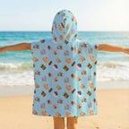 Classic Aussie Food Icons Kid's Hooded Towel Poncho
