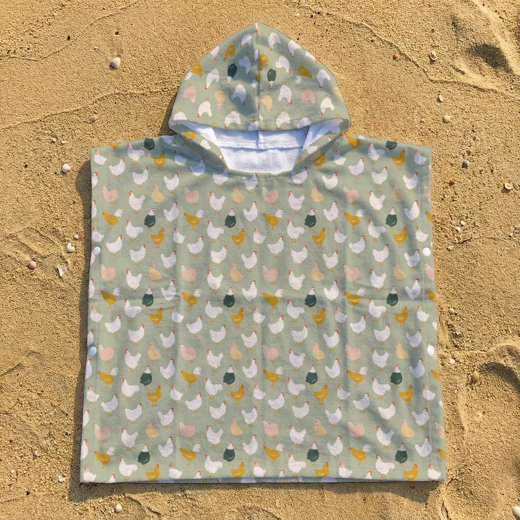 Chicken Life Kid's Hooded Towel Poncho