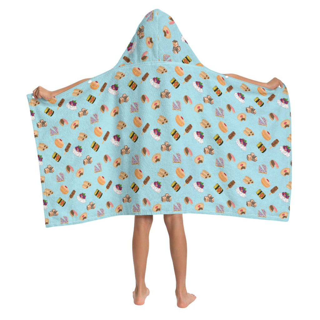 Classic Aussie Food Icons Kids Wrap Hooded Towel Poncho
