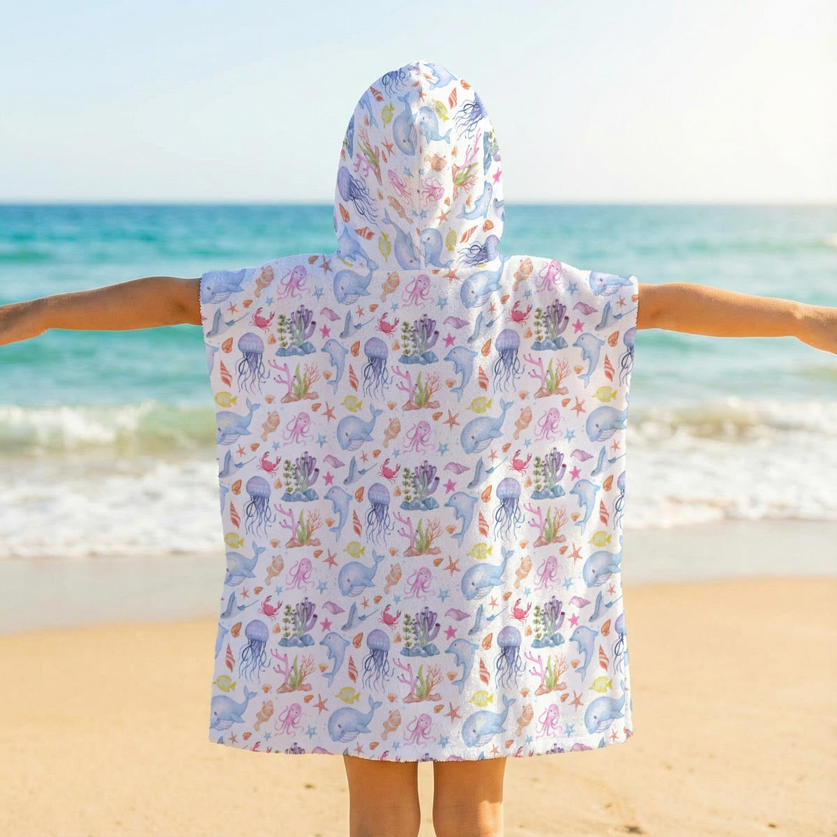 Under The Sea Kid's Hooded Towel Poncho
