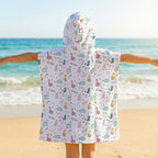 Quirky Dinosaurs Kid's Hooded Towel Poncho