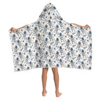 Astronauts And Rockets Kids Wrap Hooded Towel Poncho