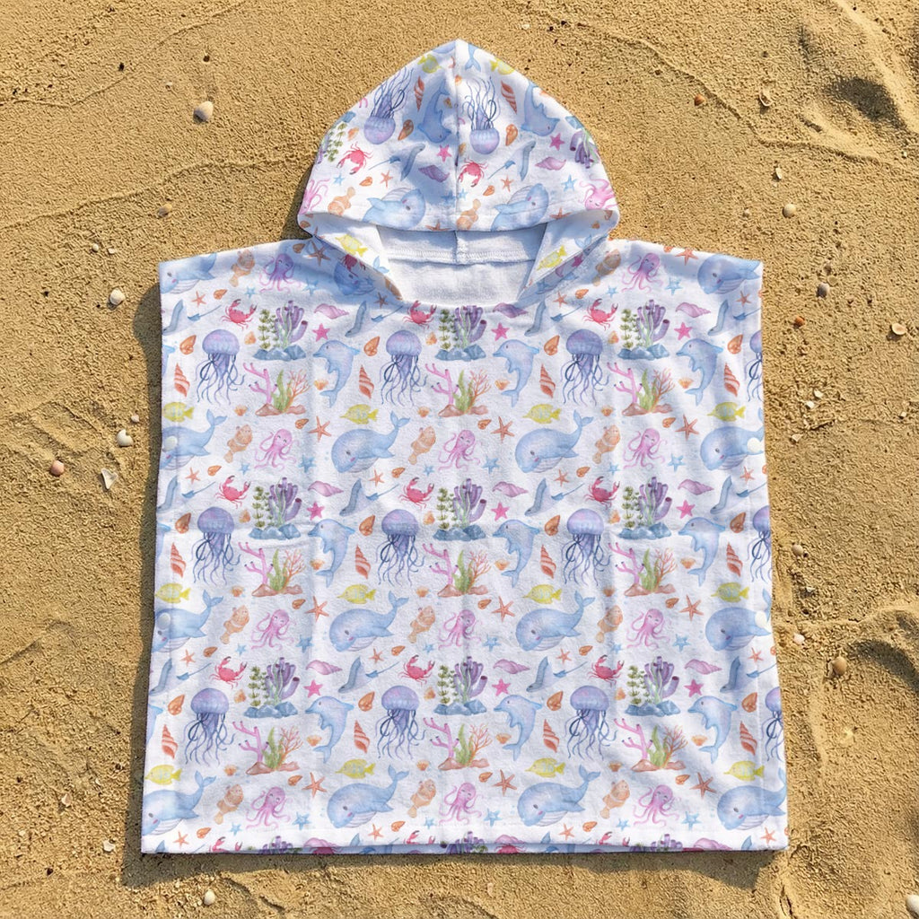 Under The Sea Kid's Hooded Towel Poncho
