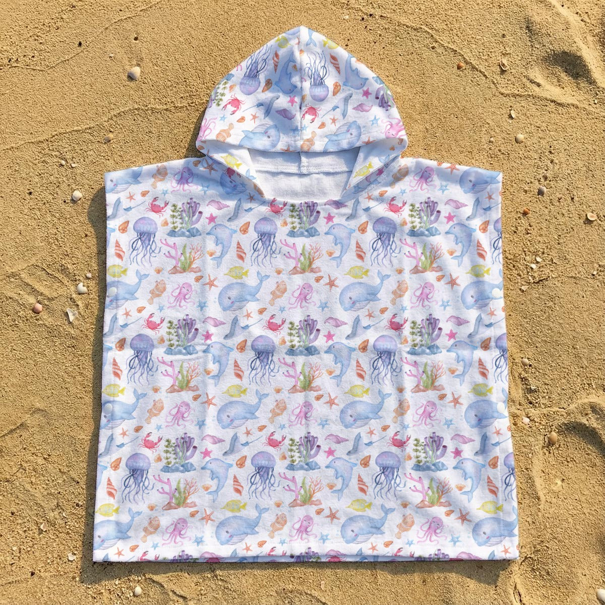 Under The Sea Kid's Hooded Towel Poncho