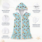 Classic Aussie Food Icons Girl's Hooded Beach Cover-Up