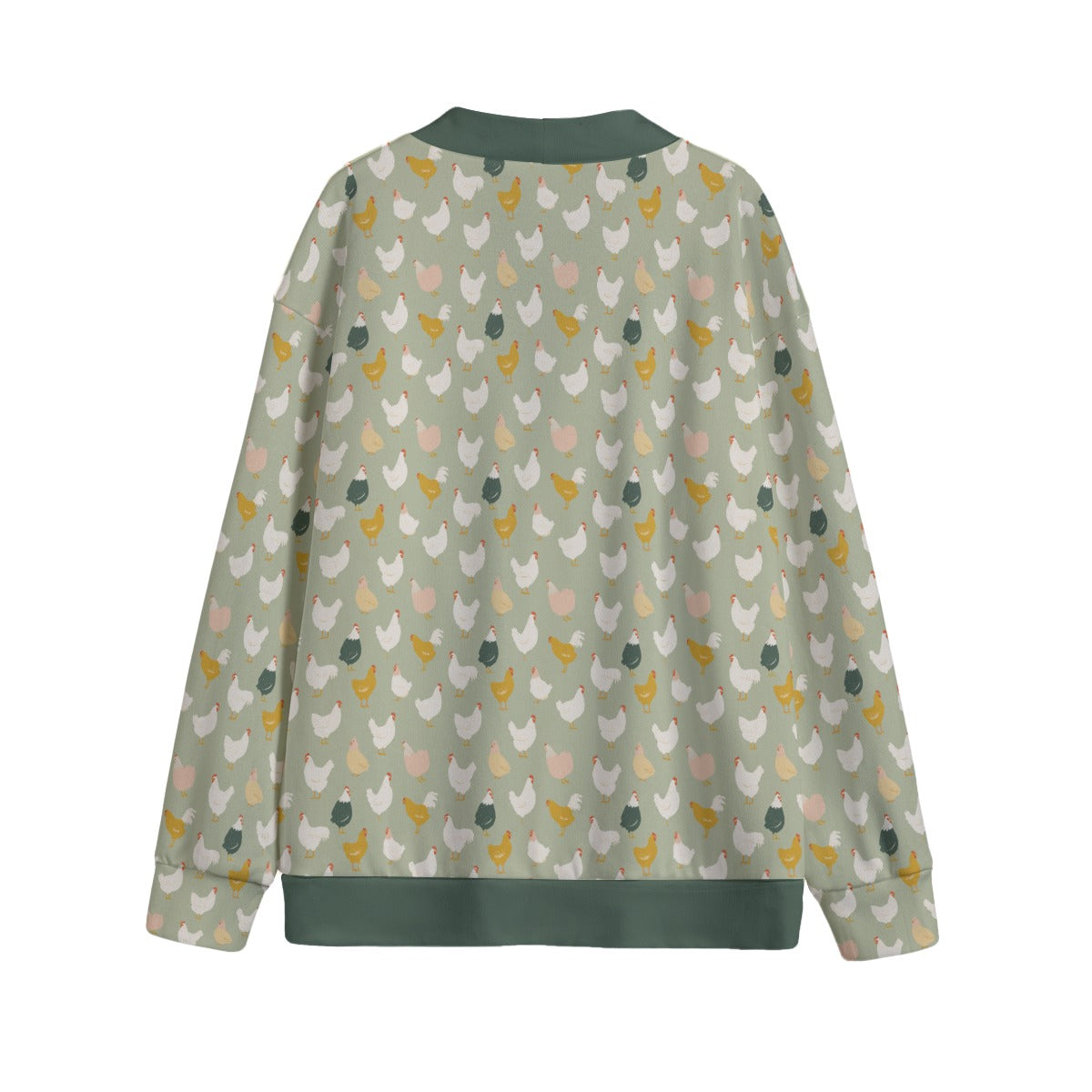 Chicken Life Unisex V-neck Cardigan With Button Closure