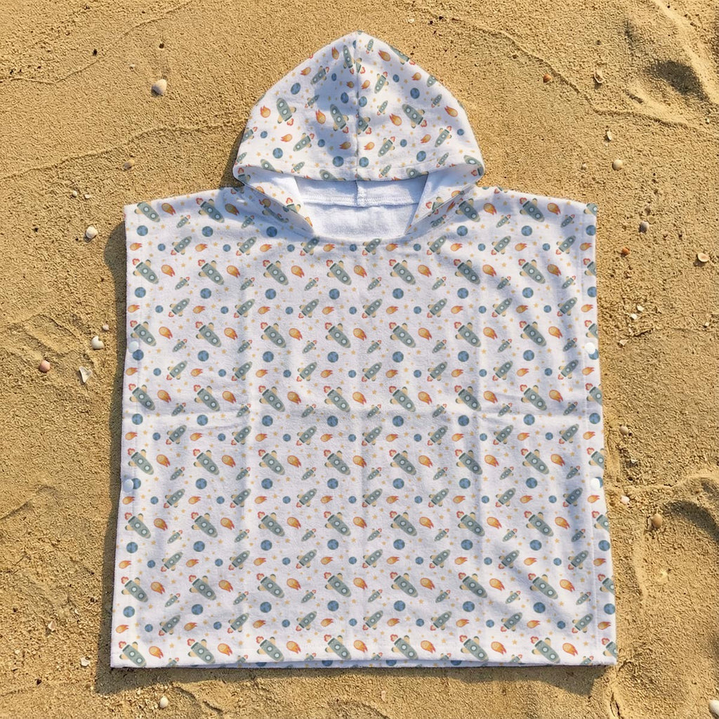 Rockets Kid's Hooded Towel Poncho