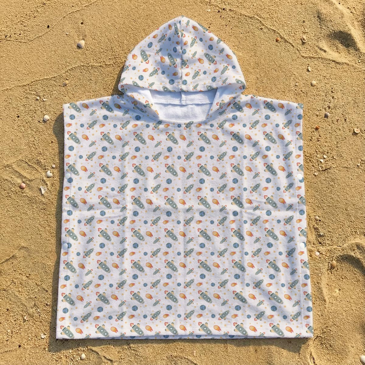 Rockets Kid's Hooded Towel Poncho