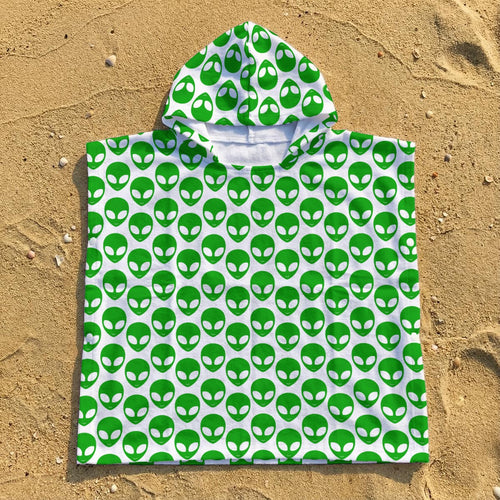 Aliens Kid's Hooded Towel Poncho Kids Hooded Towel Poncho Printed Offshore Sci Fi