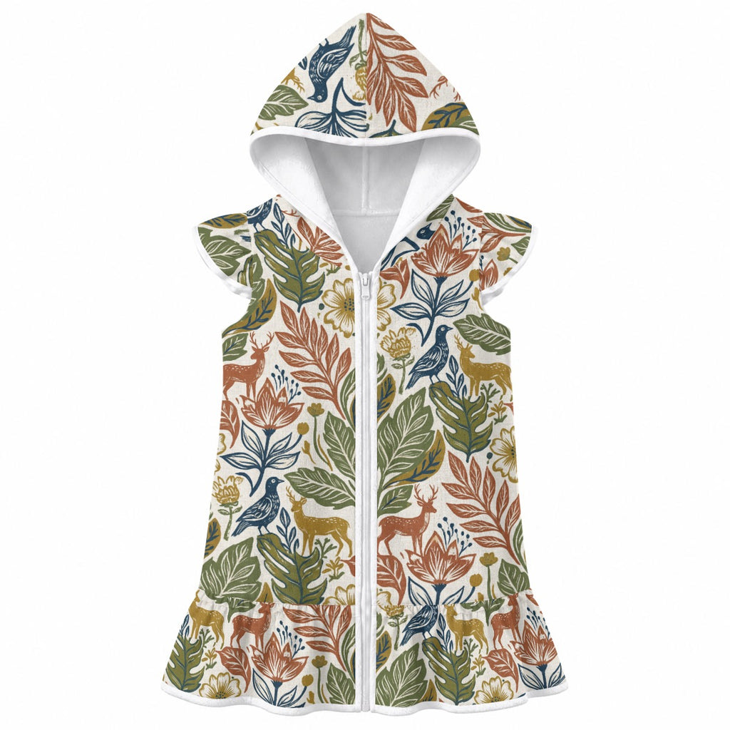Wild And Free Girl's Hooded Beach Cover-Up