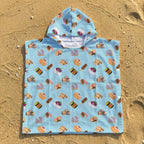 Classic Aussie Food Icons Kid's Hooded Towel Poncho
