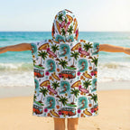 Surfing Safari Kid's Hooded Towel Poncho